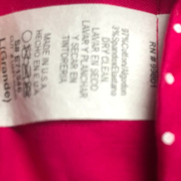 New! COTTON Hot Pink & White POLKA DOT Blazer Women's SMALL - Picture 3 of 3